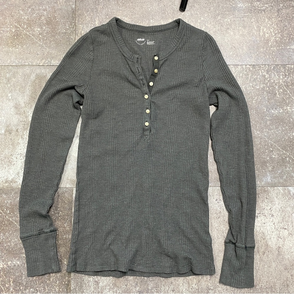 Aerie Waffle knit Henley top